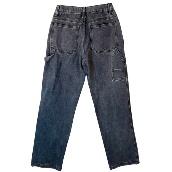 J. Galt Gray Straight Leg Subtly Distressed Cotton Denim Pants Womens Small - Picture 3 of 7